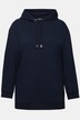 Sweat-shirt à capuche oversized, manches longues et message imprimé