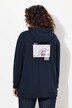 Sweat-shirt à capuche oversized, manches longues et message imprimé