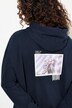 Sweat-shirt à capuche oversized, manches longues et message imprimé