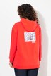 Sweat-shirt à capuche oversized, manches longues et message imprimé