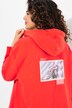 Sweat-shirt à capuche oversized, manches longues et message imprimé