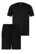 Pyžamo, krátké dvojdílné, pruhované tričko, šortky, do 8XL