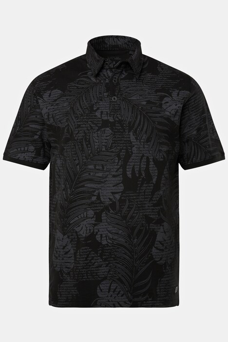 Polo, media manga, piqué, estampado floral, hasta la talla 8 XL