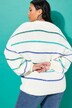 Pullover, oversized, Grobstrick, Colorringel, Rundhals, Langarm