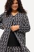 Veste en jersey, motif à rayures, silhouette en A, col V