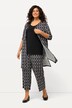 Veste en jersey, motif à rayures, silhouette en A, col V