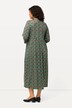 Jerseykleid, Punkte, Wickeloptik, V-Ausschnitt, 3/4-Arm