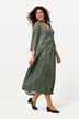 Jerseykleid, Punkte, Wickeloptik, V-Ausschnitt, 3/4-Arm