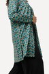 Veste en jersey, imprimé points multicolores. Ligne en A avec col en V.