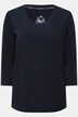 Basic-shirt, V-udskæring, 3/4-ærmer, OEKO-TEX Made in Green