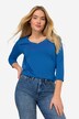 T-shirt basique, col en V, manches 3/4, OEKO-TEX Made in Green