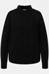 Pull oversize à col roulé et manches longues, motif torsadé