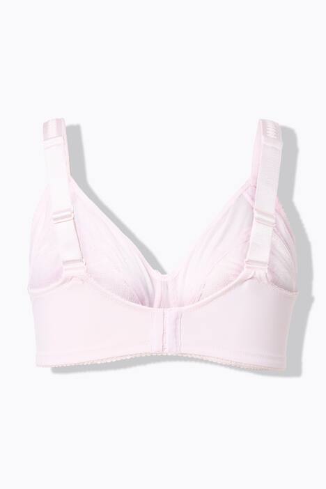 Soutien-gorge sans armatures, dentelle et mesh - bonnets C-D
