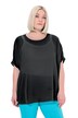 Šifonová halenka, oversize, kulatý výstřih, krátké rukávy