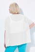 Chiffonbluse, oversized, rund hals, halve ærmer