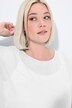 Chiffonbluse, oversized, rund hals, halve ærmer