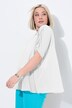 Chiffonbluse, oversized, rund hals, halve ærmer