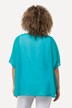 Chiffonbluse, oversized, rund hals, halve ærmer