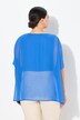Chiffonbluse, oversized, rund hals, halve ærmer