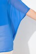 Chiffonbluse, oversized, rund hals, halve ærmer
