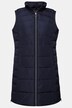 Gilet matelassé, col montant et capuche. Silhouette en A. Matière recyclée.