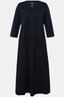 Robe en jersey, silhouette en A, couture empire, col rond, manches 3/4