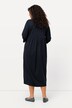 Robe en jersey, silhouette en A, couture empire, col rond, manches 3/4