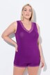 Singlet, blonder, V-hals, bambus-viskose
