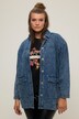 Camisa vaquera, oversize, bolsillos de cartera, cuello camisero, manga larga