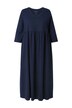 Žerzejové šaty, empírový šev, výstřih do V, 3/4 rukávy, kapsy