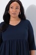 Robe en jersey avec poches, couture empire, décolleté en V et manches 3/4