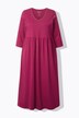 Jersey jurk, empirenaad, V-hals, 3/4-mouwen, zakken