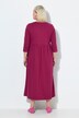 Jersey jurk, empirenaad, V-hals, 3/4-mouwen, zakken
