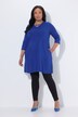 Longshirt, sierbanden, A-lijn, V-hals, 3/4-mouwen