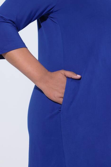 Longshirt, sierbanden, A-lijn, V-hals, 3/4-mouwen