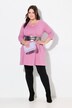 Longshirt, sierbanden, A-lijn, V-hals, 3/4-mouwen