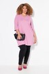 Longshirt, sierbanden, A-lijn, V-hals, 3/4-mouwen
