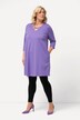 Longshirt, pyntebånd, A-linje, V-udskæring, 3/4-ærmer