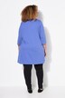 T-shirt long, coupé évasée, décolleté carré et manches 3/4