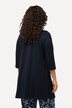 T-shirt long, coupe évasée, décolleté en V et manches 3/4