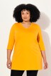 Longshirt, A-lijn, V-hals, 3/4-mouwen