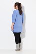 T-shirt long, coupe évasée, décolleté en V et manches 3/4