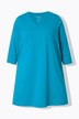 T-shirt long, coupe évasée, décolleté en V et manches 3/4