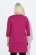 T-shirt long, coupe évasée, décolleté en V et manches 3/4