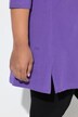 T-shirt long, coupe évasée, décolleté en V et manches 3/4