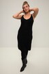 Robe en maille côtelé, bretelles et décolleté en V, coupe Straight Shape