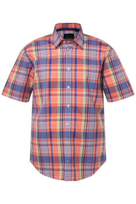 Kostkovaná košile, krátké rukávy, Kent límeček, Modern střih, do 8XL