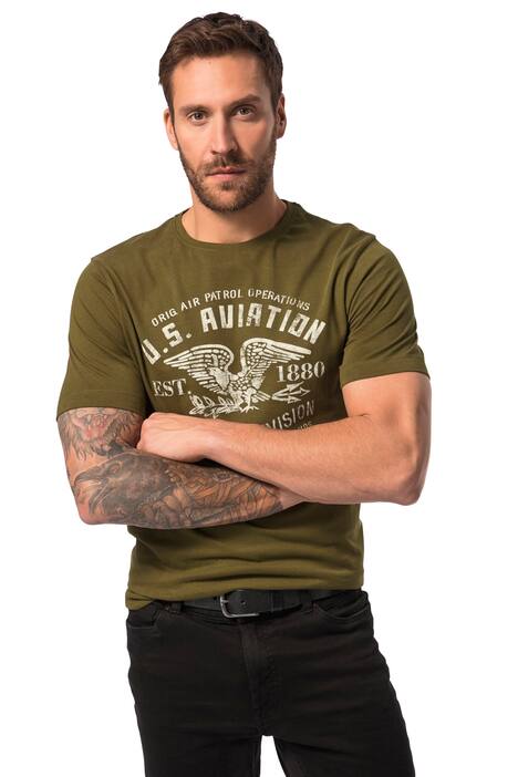 Tričko, krátké rukávy, potisk na hrudi, kulatý výstřih, do 8XL