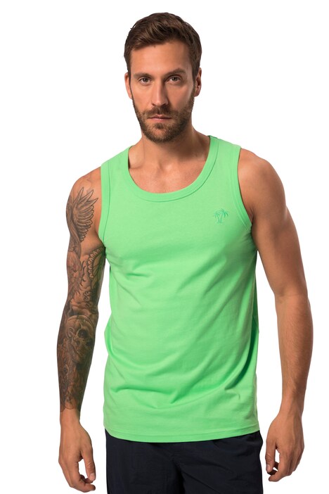 Tílko, výšivka na hrudi, kulatý výstřih, do 8XL