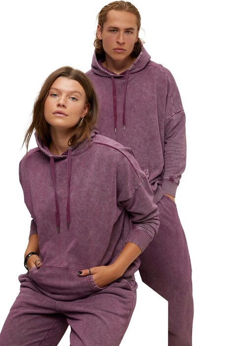 Mikina s kapucí, velmi oversize, sepraný efekt, kapuce, dlouhé rukávy, unisex